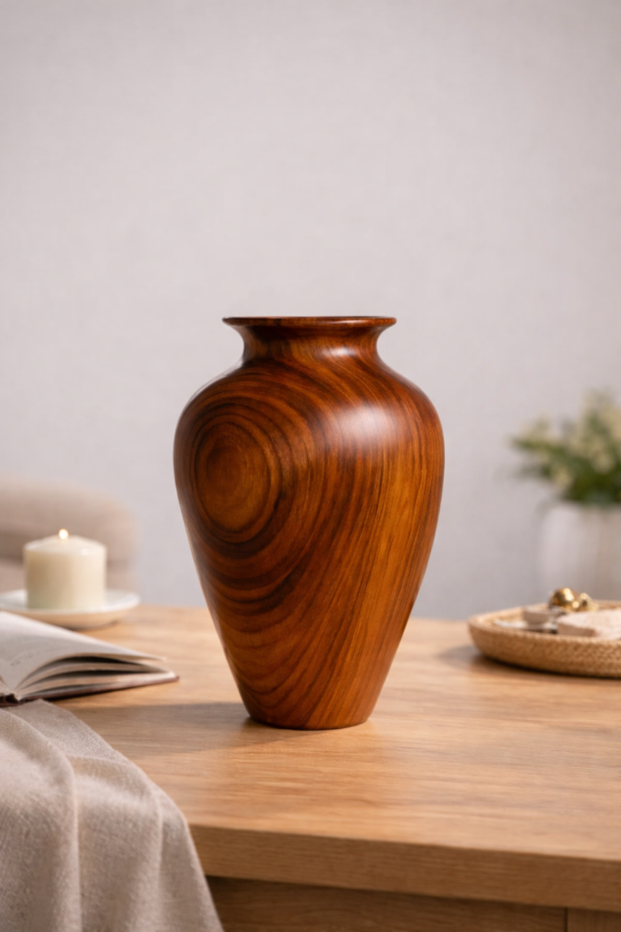 Wooden Flower Vase