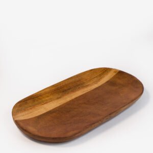 wooden oval serving tray