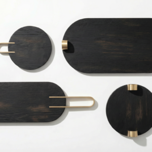 wooden serving board with handle