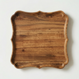 wooden serving tray – decorative natural wood tray