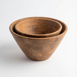 wooden serving bowl set