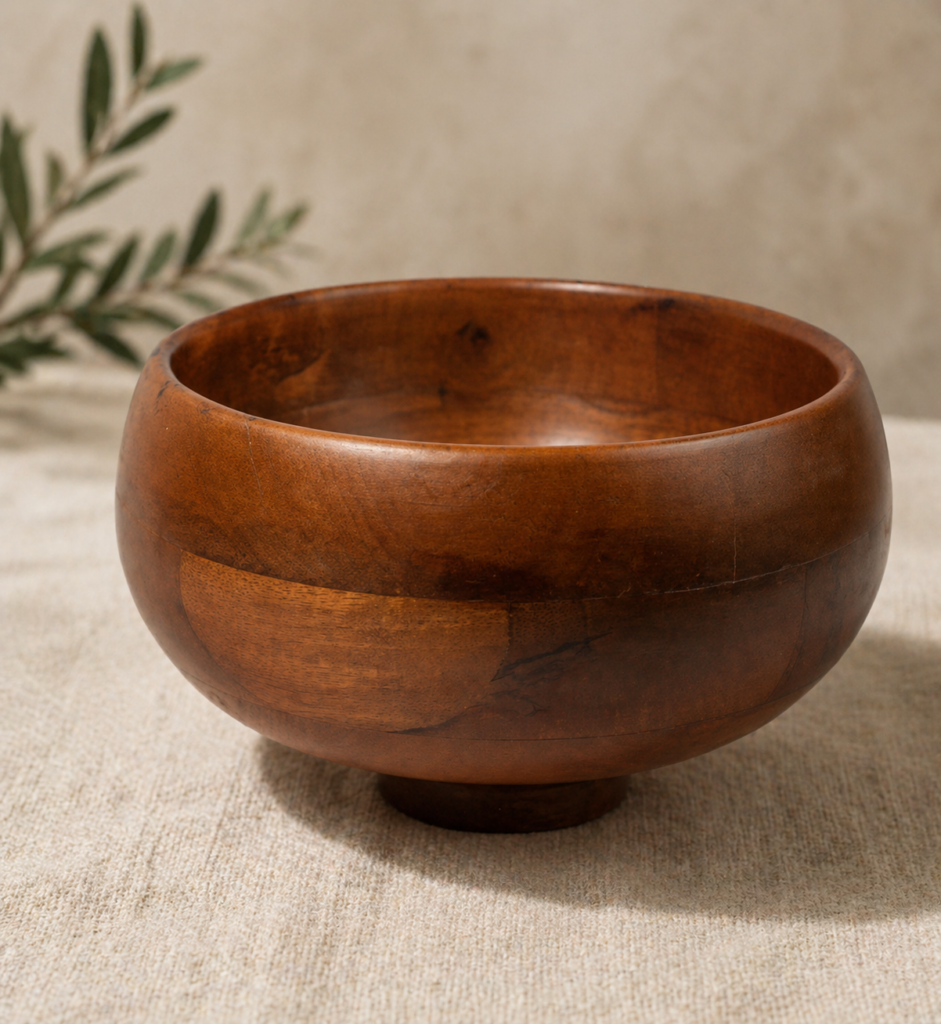 Handcrafted Wooden Bowl for Serving & Decor